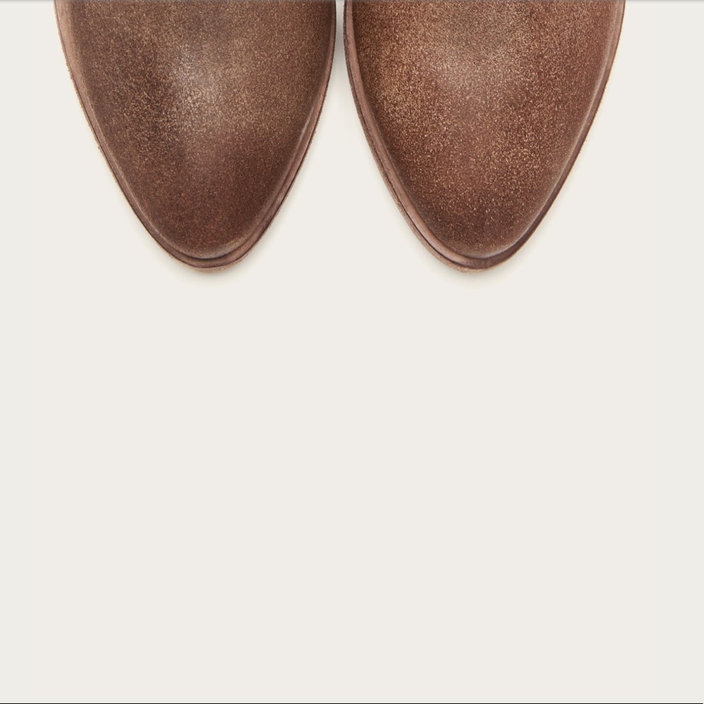Frye Ray Harness Brown Leather Booties. NEW - Picture 5 of 8